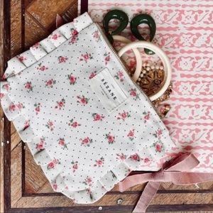 2 x Sezane Froufrou zippered canvas pouch